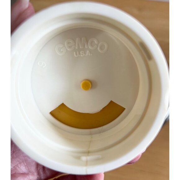 Gemco Oil & Vinegar Jar SET VTG Glass Cruet & Spice Fruit&Vegetable Design READ - Picture 6 of 8